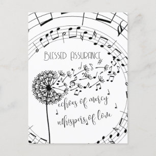 Blessed Assurance Hymn Christian Postcard