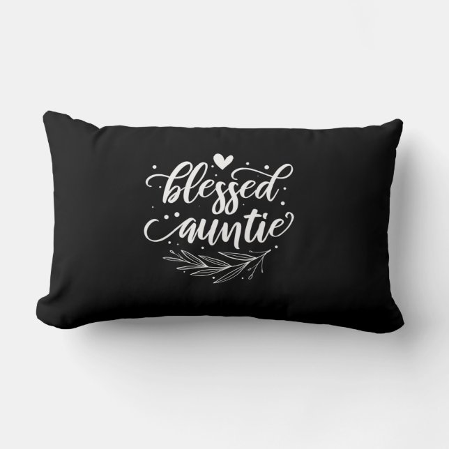 Blessed Auntie Lumbar Pillow (Front)