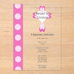 Blessed Baptism Acrylic Invitations
