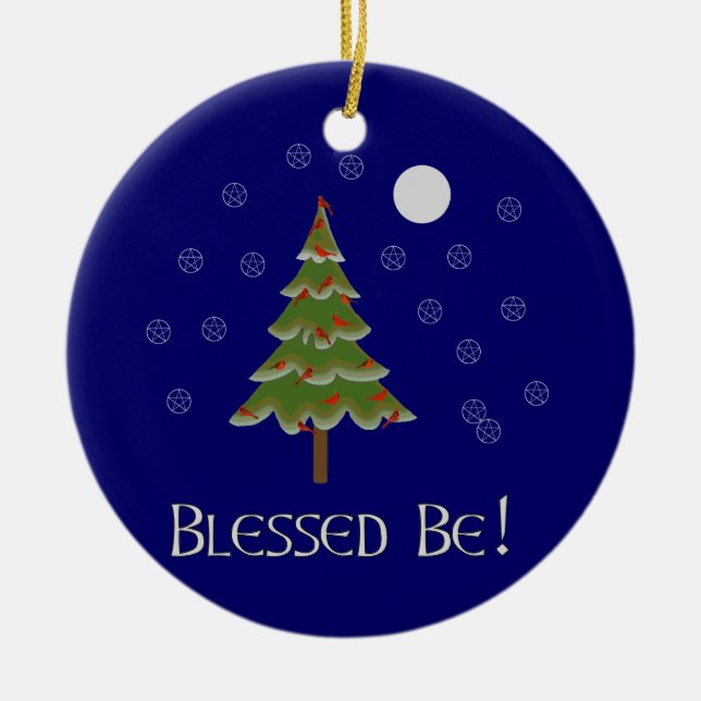 Blessed Be Ceramic Ornament (Front)