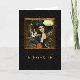 Blessed Be - Cute Witch Star Sky Card