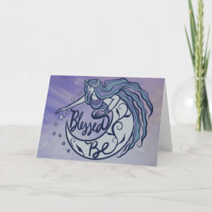 Blessed Be Moon Goddess Card