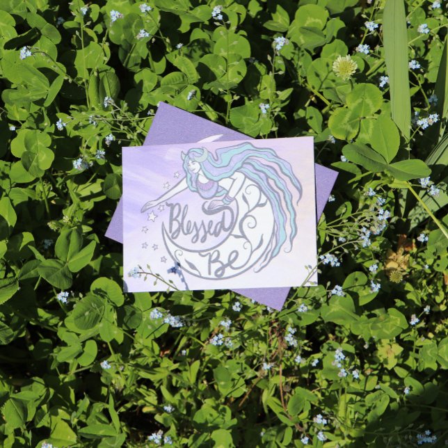 Blessed Be Moon Goddess Postcard (Creator Uploaded)