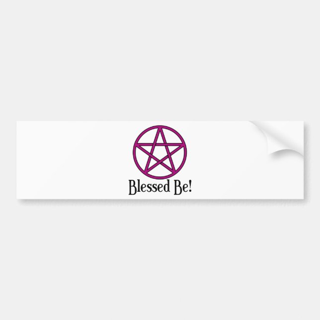 Blessed Be Pentagram Bumper Sticker (Front)