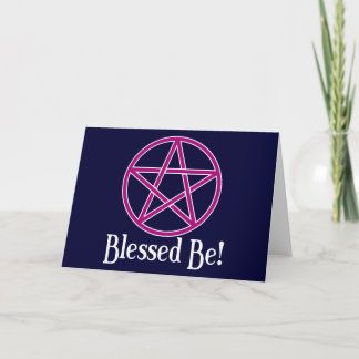 Blessed Be Pentagram Card