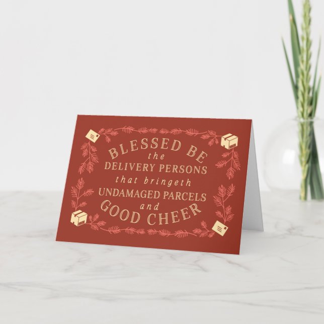 Blessed Be The Delivery Persons | Funny Holiday (Front)