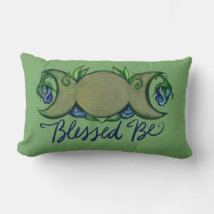 Blessed Be triple moon goddess                     Lumbar Pillow