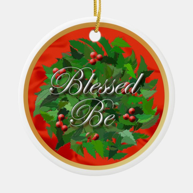 Blessed Be Yule Ornament (Front)