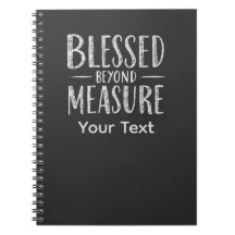 Blessed Beyond Measure Chalk Style Personalized