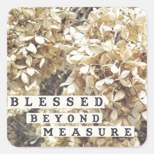 Blessed Beyond Measure Square Sticker