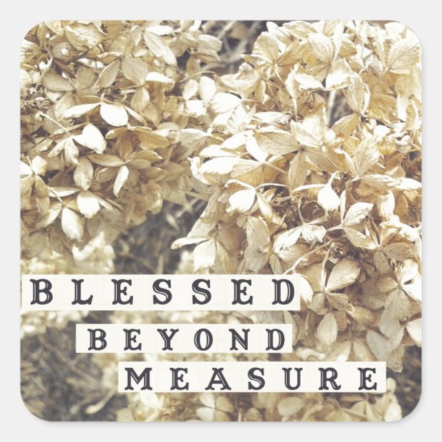 Blessed Beyond Measure Square Sticker (Front)