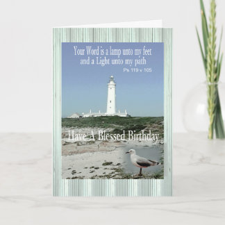 Blessed Birthday Lighthouse Card for anyone.