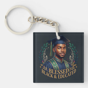 Blessed Black & Educated Keychain