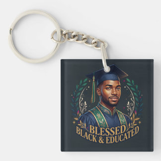 Blessed Black & Educated Keychain