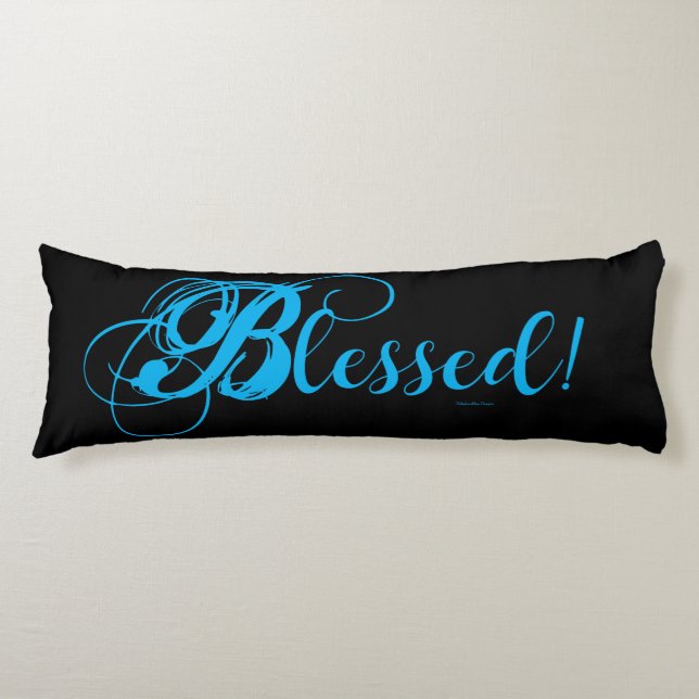 Blessed! Body Pillow (Black/Blue) (Front)