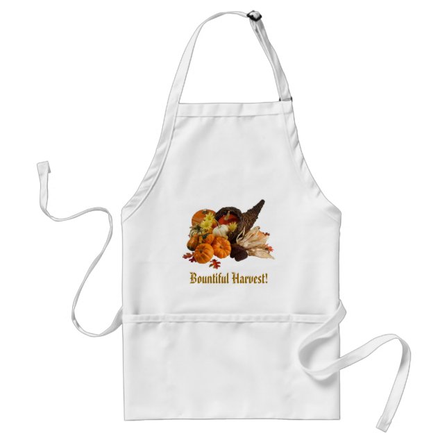 Blessed Bountiful Harvest Colourful Cornucopia Standard Apron (Front)