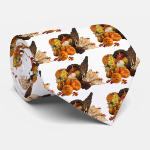 Blessed Bountiful Harvest Colourful Cornucopia Tie