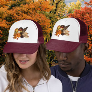 Blessed Bountiful Harvest Colourful Cornucopia Trucker Hat