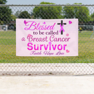 Blessed Breast Cancer Survivor Banner