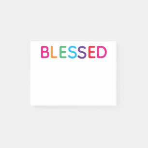 Blessed Bright Multicolored 4 x 3 Post-it Notes