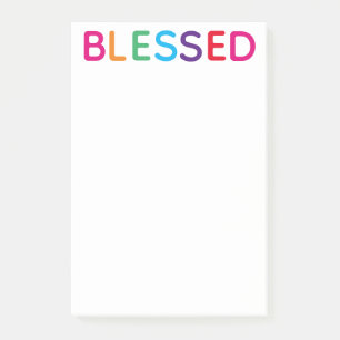 Blessed Bright Multicolored 4 x 6 Post-it Notes