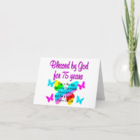 BLESSED BUTTERFLY 75TH BIRTHDAY DESIGN