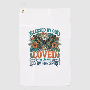 Blessed Butterfly Christian T-Shirt Design_1 Golf Towel