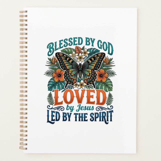 Blessed Butterfly Christian T-Shirt Design_1 Planner (Front)