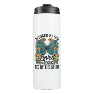 Blessed Butterfly Christian T-Shirt Design (2) Thermal Tumbler
