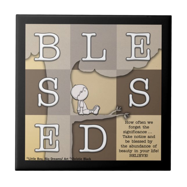 Blessed By  Abundance of Beauty Tile (Front)