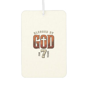 Blessed By God 7 Years Vintage Christian Shirt Air Freshener