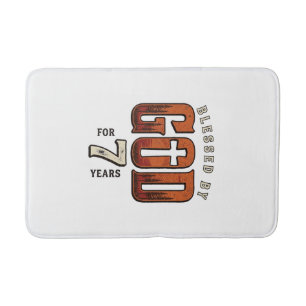 Blessed By God 7 Years Vintage Christian Shirt Bath Mat