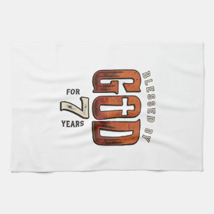 Blessed By God 7 Years Vintage Christian Shirt Kitchen Towel