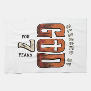 Blessed By God 7 Years Vintage Christian Shirt Kitchen Towel