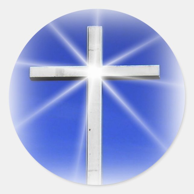 Blessed by God Classic Round Sticker (Front)