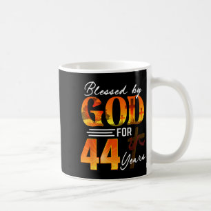 Blessed By God For 44 Years Old Gift 44th Birthday Coffee Mug