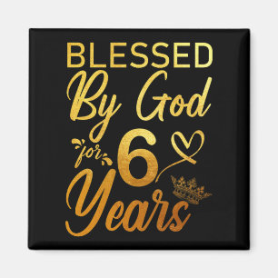 Blessed by God for 60 Years 60th Birthday Faith Magnet