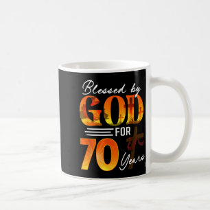 Blessed By God For 70 Years Old Gift 70th Birthday Coffee Mug