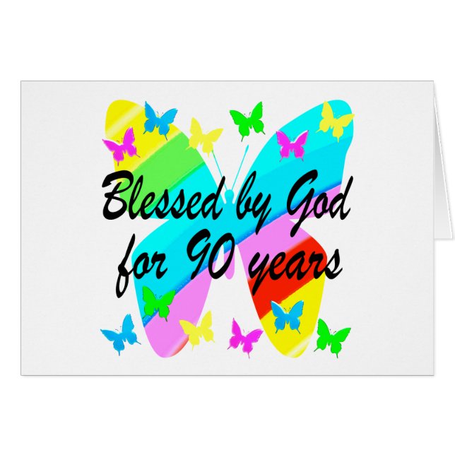 BLESSED BY GOD FOR 90 YEARS (Front Horizontal)