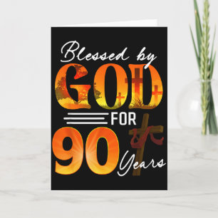 Blessed By God For 90 Years Old Gift 90th Birthday Card