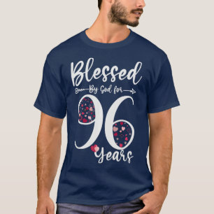 Blessed by God For 96 Years Old 96th Birthday Gift T-Shirt