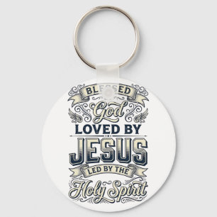 Blessed By God Jesus Holy Spirit Vintage Shirt Keychain
