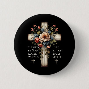 Blessed By God Loved By Jesus Funny Easter Jesus C 2 Inch Round Button