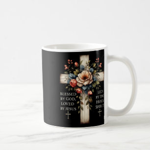 Blessed By God Loved By Jesus Funny Easter Jesus C Coffee Mug