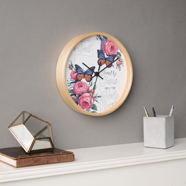 Blessed by God Loved by Jesus Happy Easter Day But Clock (Office)