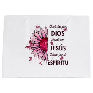 Blessed by God Loved by Jesus Large Gift Bag