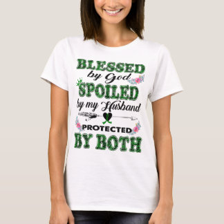 blessed by god spoiled by husband liver cancer T-Shirt