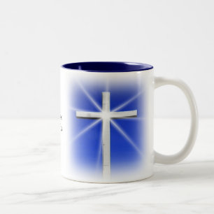 Blessed by God Two-Tone Coffee Mug