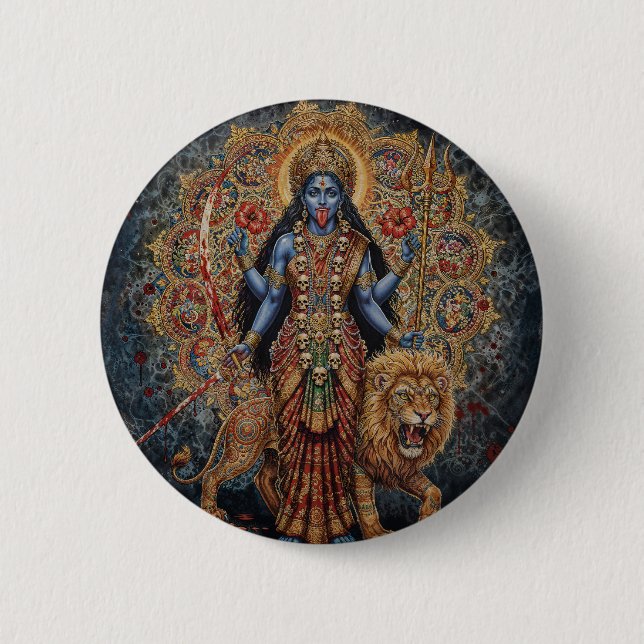 Blessed by Kali 2 Inch Round Button (Front)