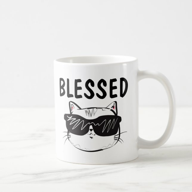 BLESSED CAT COFFEE MUG (Right)